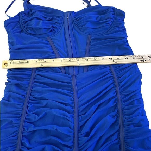 NWT Women’s Plus Bodycon Ruched Cocktail Dress Party Formal Royal Blue - Picture 11 of 11